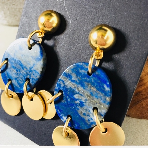 J. CREW Drop Stone and Disc Earrings - Picture 6 of 6
